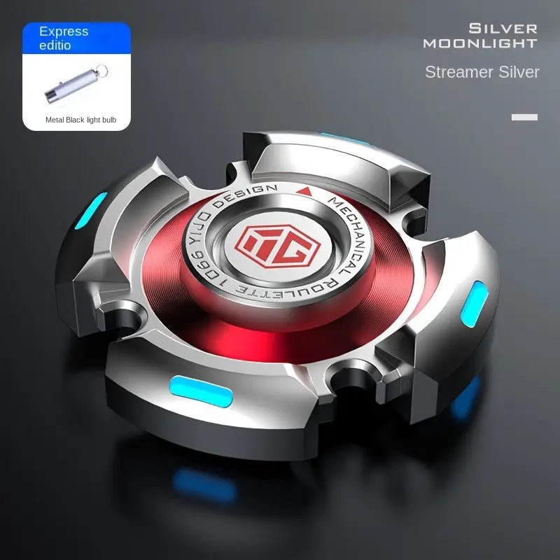 Fidget Spinners for Adults and Kids, Stress Anxiety ADHD Relief Fidget Toy, Metal EDC Hand Spinner Toys with Luminous Light