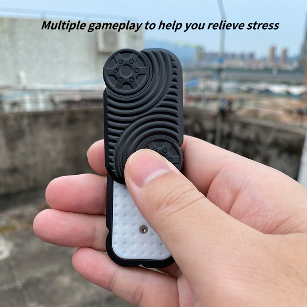 Wheel EDC Push Slider Metal Finger Gyro Desk Fidget Toys  ADHD Anxiety Relief Decompression Games for Adults Stress Relief Gifts