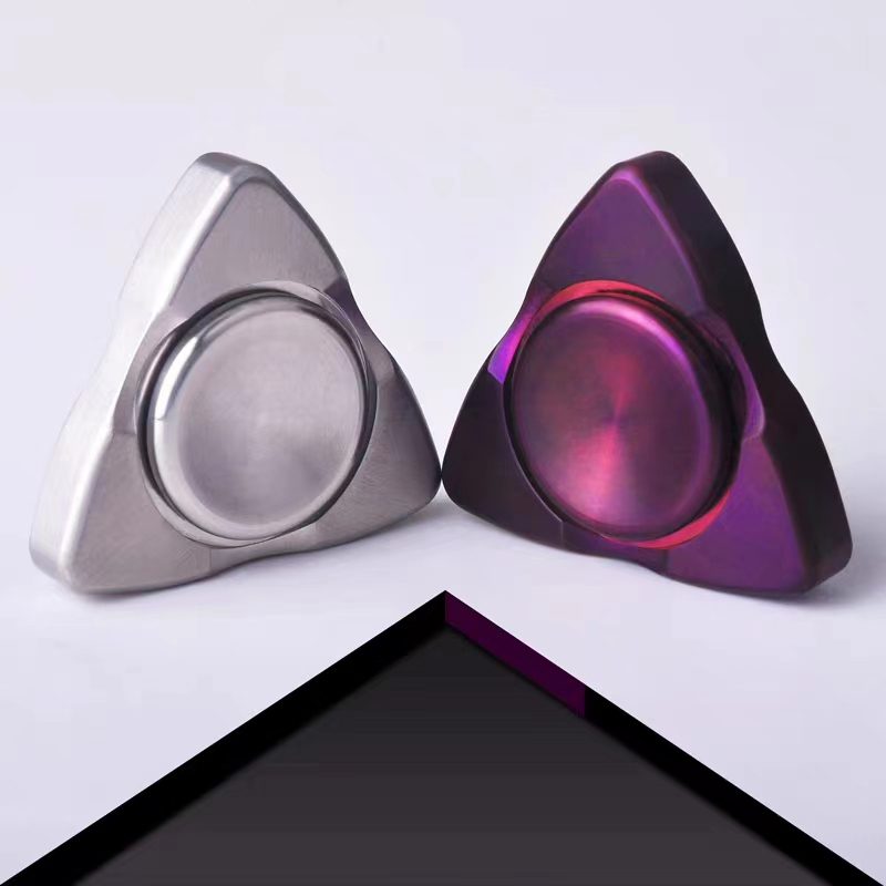 Fun Stainless Steel Triangle Fidget Spinner Metal Hand Spinner Adult EDC Decompression Toy ADHD Stress Relief Fingertip Toy Gift