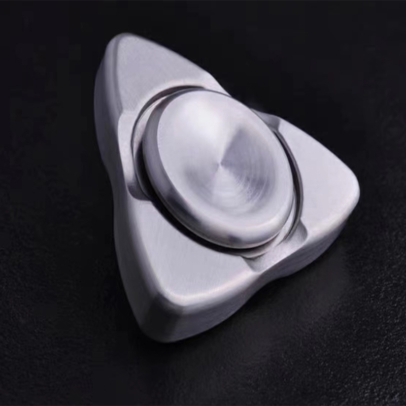 Fun Stainless Steel Triangle Fidget Spinner Metal Hand Spinner Adult EDC Decompression Toy ADHD Stress Relief Fingertip Toy Gift