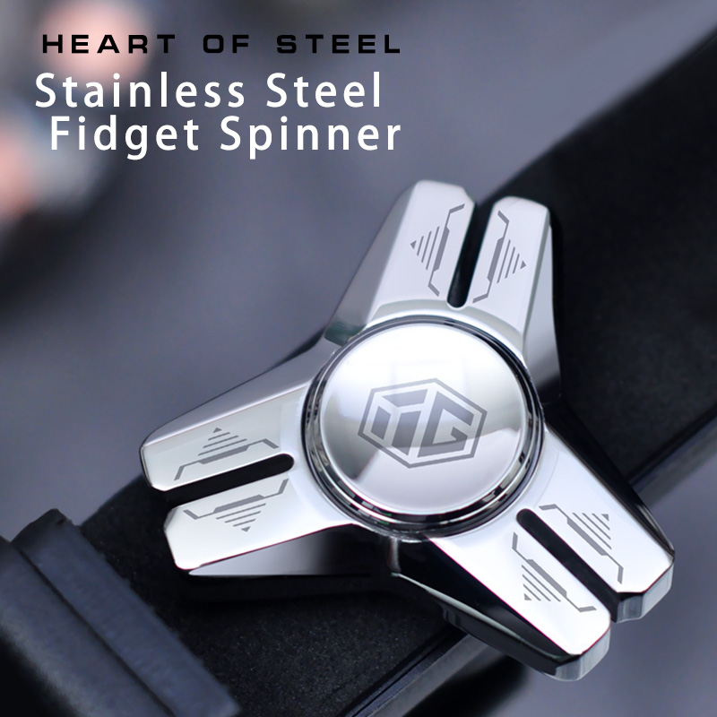 Stainless Steel Metal Hand Spinner Anti-anxiety EDC Fidget Toy for Adult Children Creative Metal Triangle Stress Relief Gifts