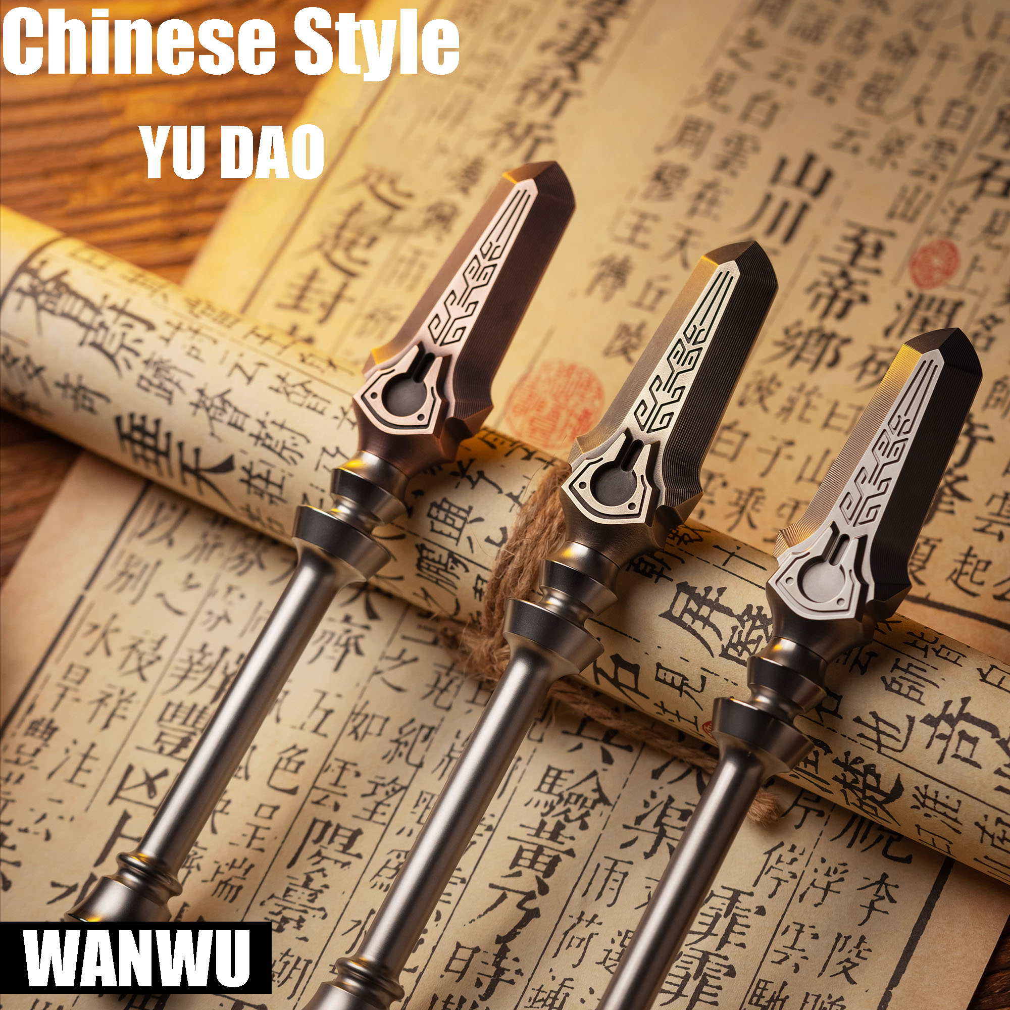 WANWU EDC Chinese Style YU DAO Ceramic Bead Window Breaker Desktop Ornaments Collection Decompression Toys