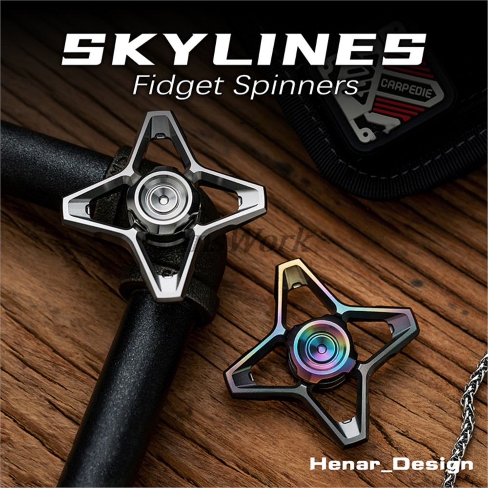 WANWU EDC Skylines Fidget Spinners Stress Releiver EDC Gadgets Spinner Metal Hand Spinner