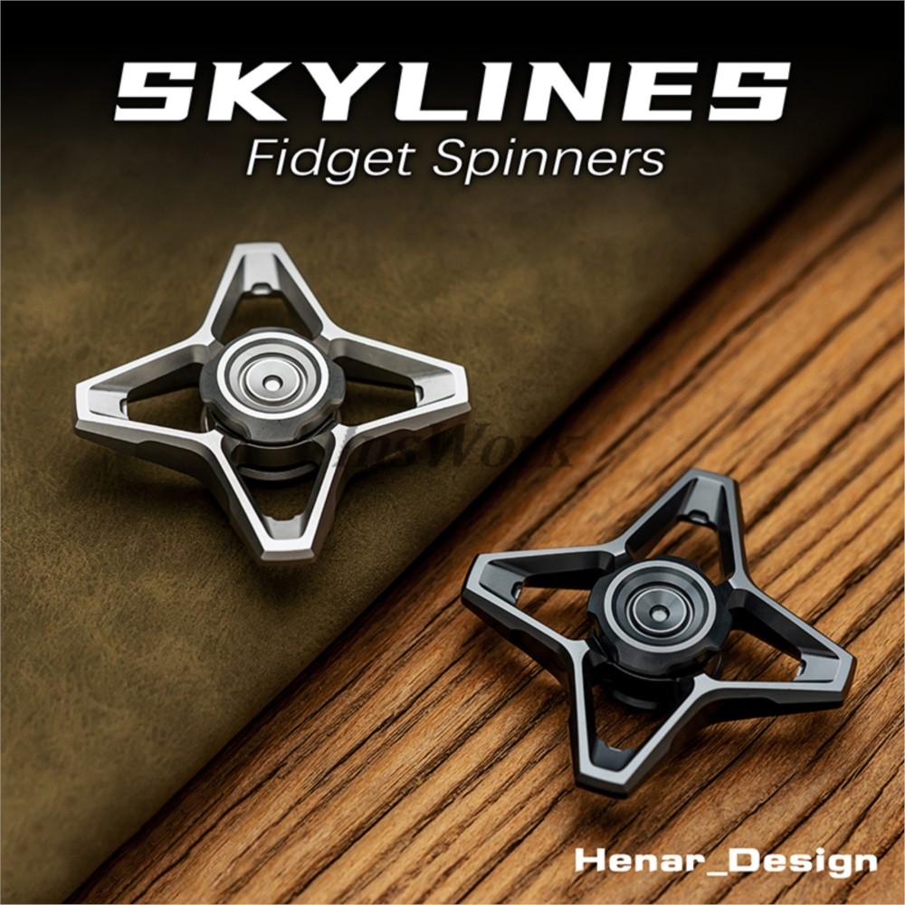 WANWU EDC Skylines Fidget Spinners Stress Releiver EDC Gadgets Spinner Metal Hand Spinner