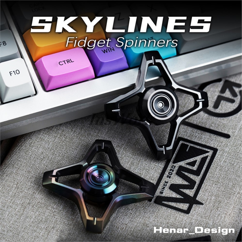 WANWU EDC Skylines Fidget Spinners Stress Releiver EDC Gadgets Spinner Metal Hand Spinner