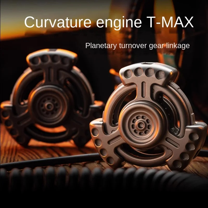T-MAX EDC Curvature Engine Metal Linkage Fidget Spinner