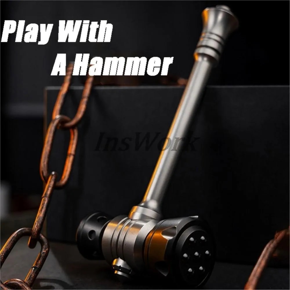 WANWU EDC 145mm Outdoor Gear Original Playing With A Hammer Window Breaker Ratchet Button Finger Spinner