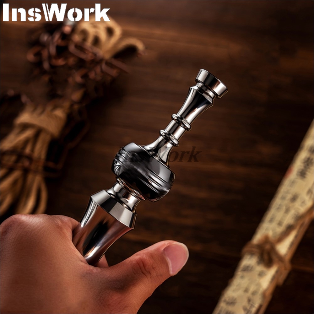 WANWU EDC Chinese Whip Ratchet Toys Fidget Spinner Anxiety Toys Metal Fidget Slider