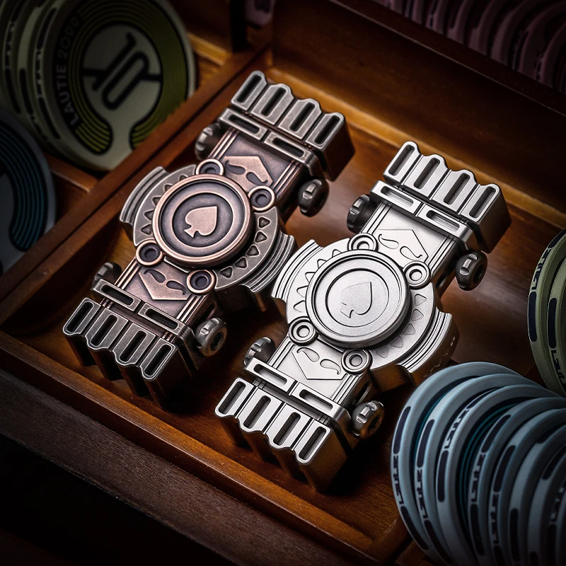 B.M. Black Mirror Mini Spades K Fidget Slider EDC Metal Decompression Toy