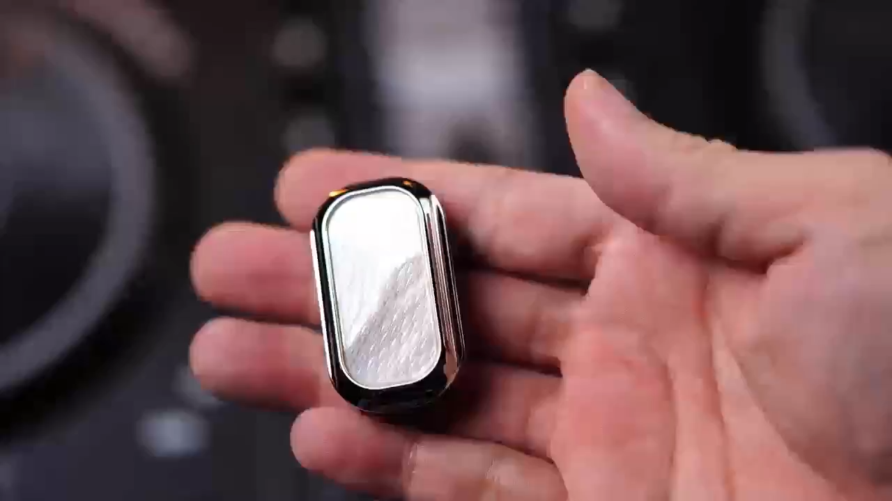 01EDC Metal Fidget Slider-Feeling White Butterfly  Shell Polished Push Slider