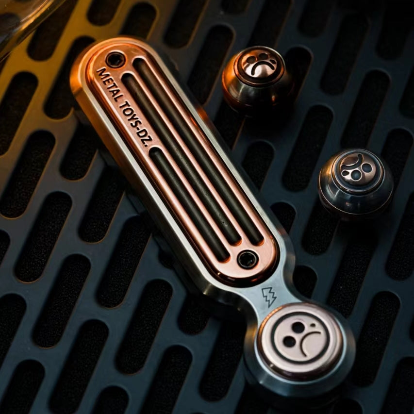 Metal Toys Dz. Cyber Ball Bounce Push Slider Fidget Toy Bead Spinner