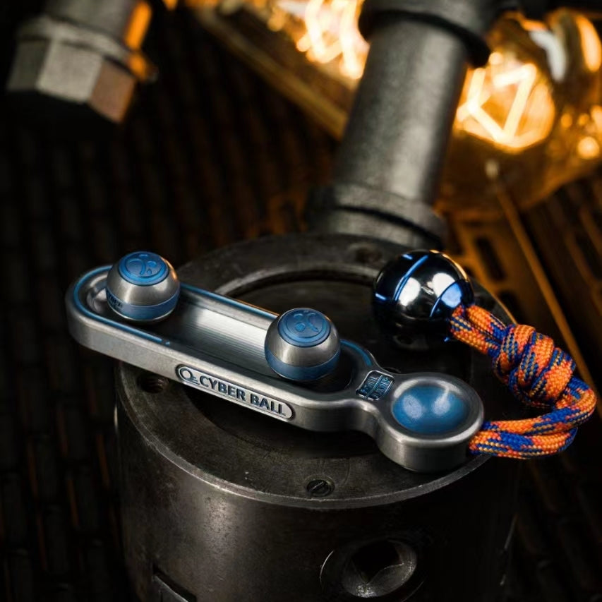 Metal Toys Dz. Cyber Ball Bounce Push Slider Fidget Toy Bead Spinner