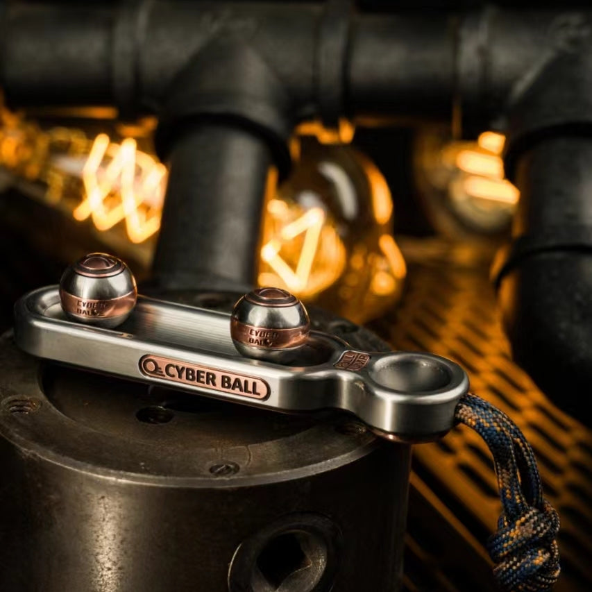 Metal Toys Dz. Cyber Ball Bounce Push Slider Fidget Toy Bead Spinner