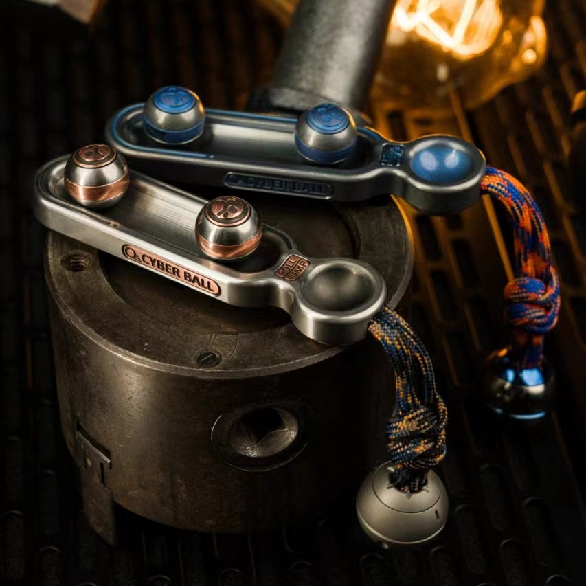Metal Toys Dz. Cyber Ball Bounce Push Slider Fidget Toy Bead Spinner