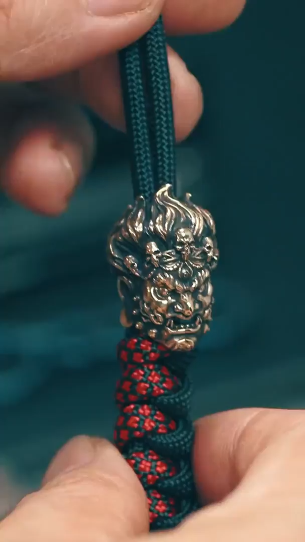 Paracord Bead Mahakala for Knife, Bracelet, and EDC Gears