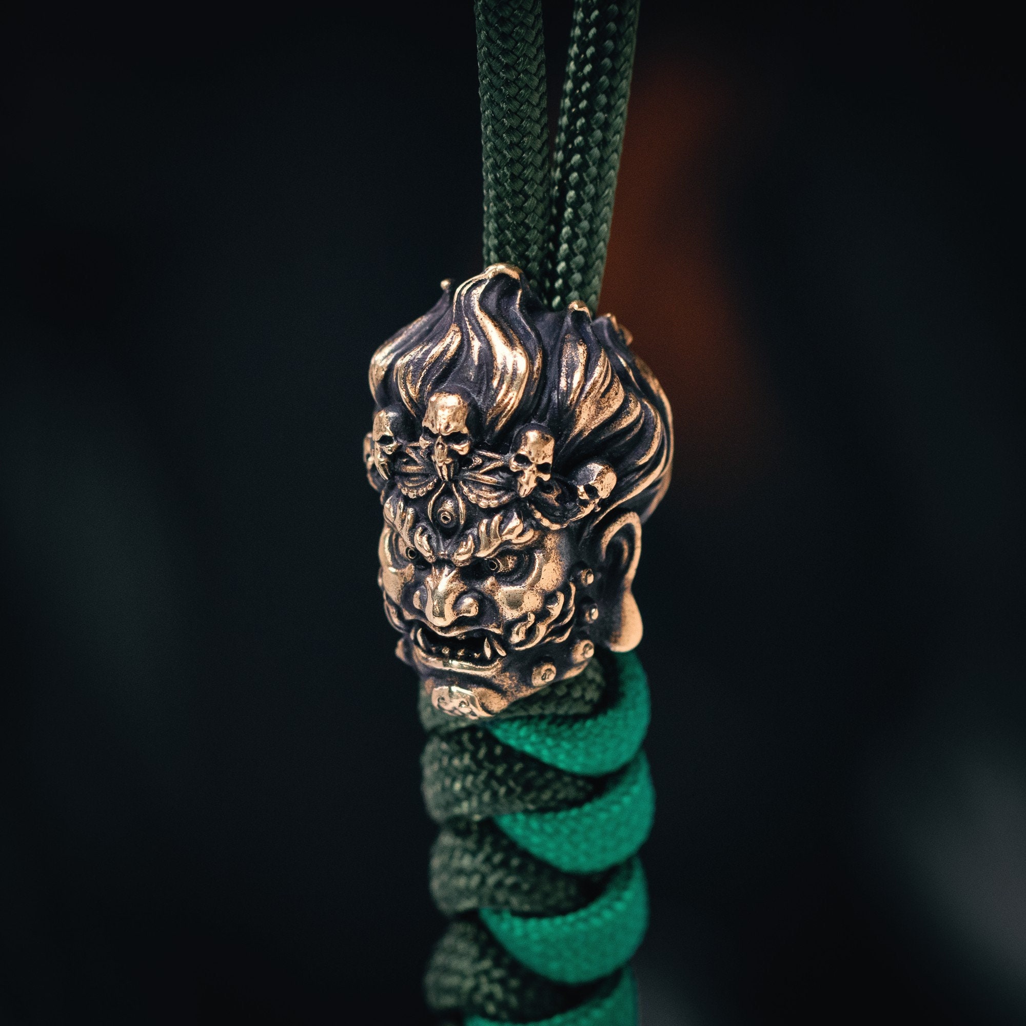Paracord Bead Mahakala for Knife, Bracelet, and EDC Gears
