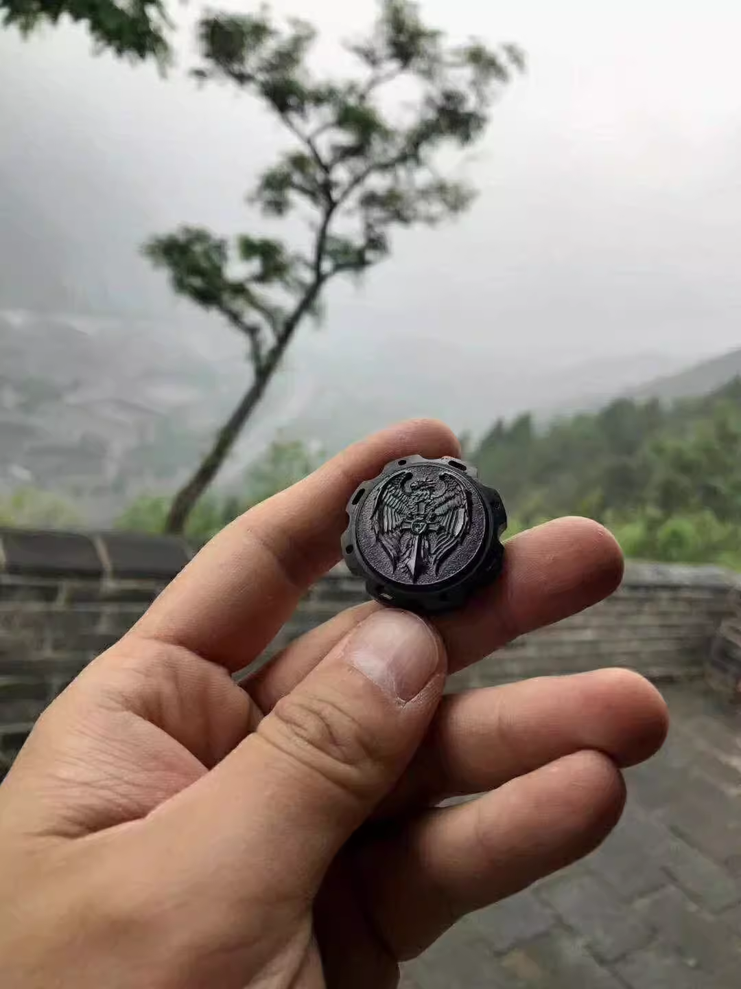 Triangulation Hawk Fidget Spinner Ring Spinner