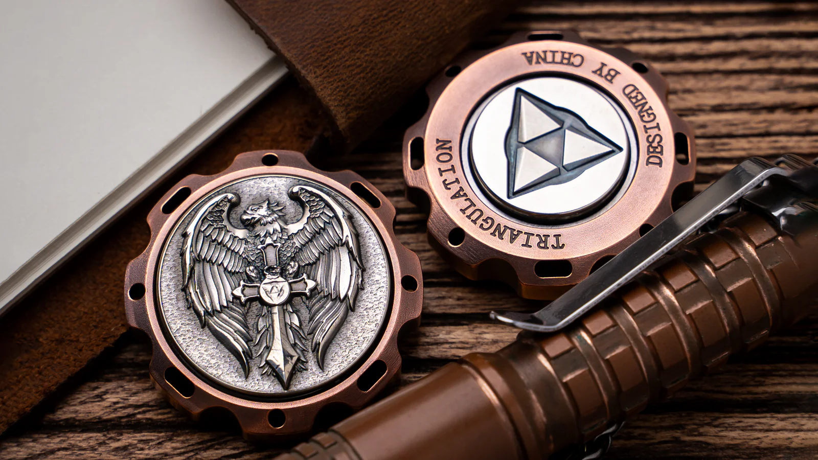 Triangulation Hawk Fidget Spinner Ring Spinner
