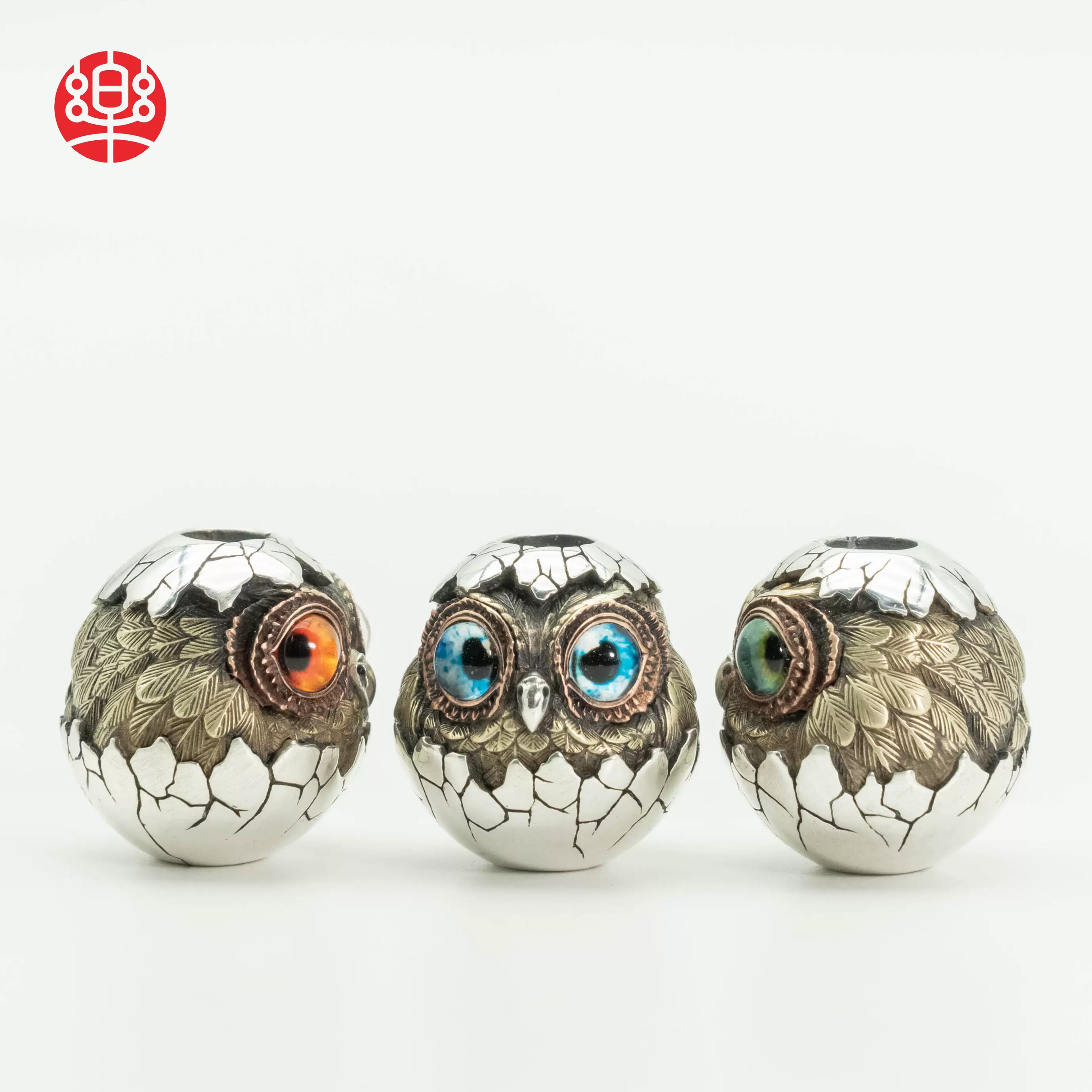 Owl (eggshell) Lanyard Bead Pendants
