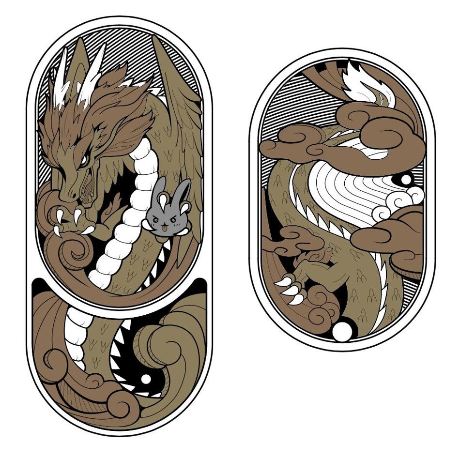 MOT Titanium Dragon Groove Fidget Slider