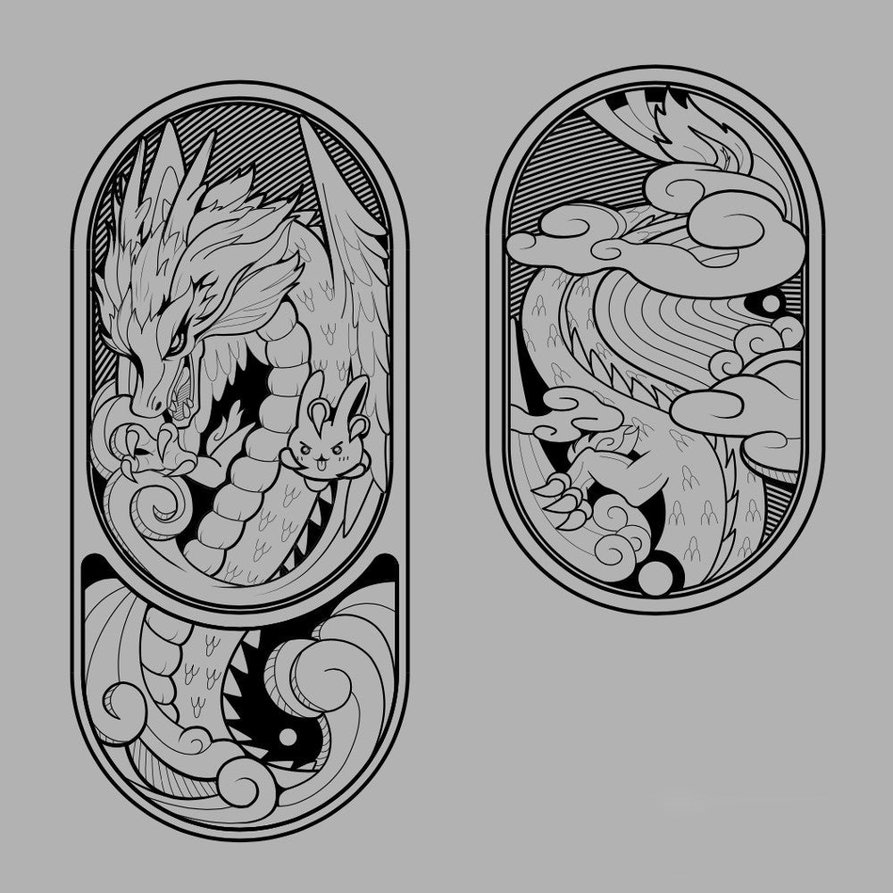 MOT Titanium Dragon Groove Fidget Slider