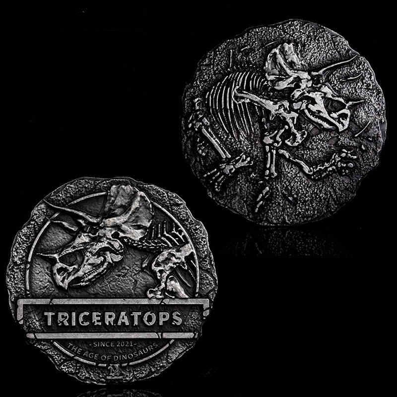Jurassic Triceratops Coin