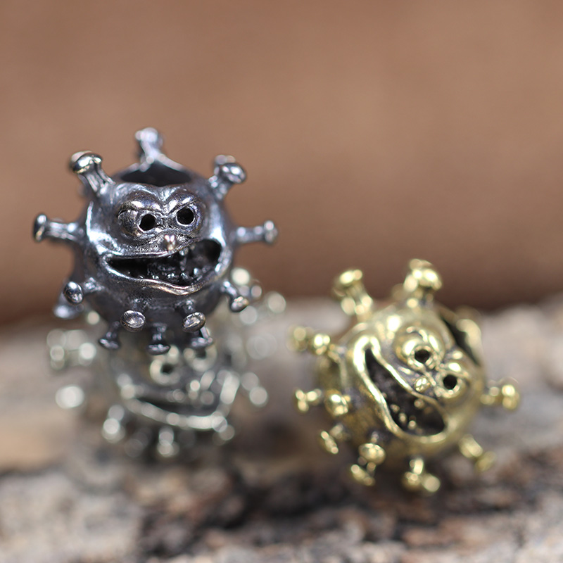 Cartoon Devil Models Black Brass Knife Bead DIY Paracord Charms Accessories EDC Outdoor Tool Woven Umbrella Rope Lanyard Pendant