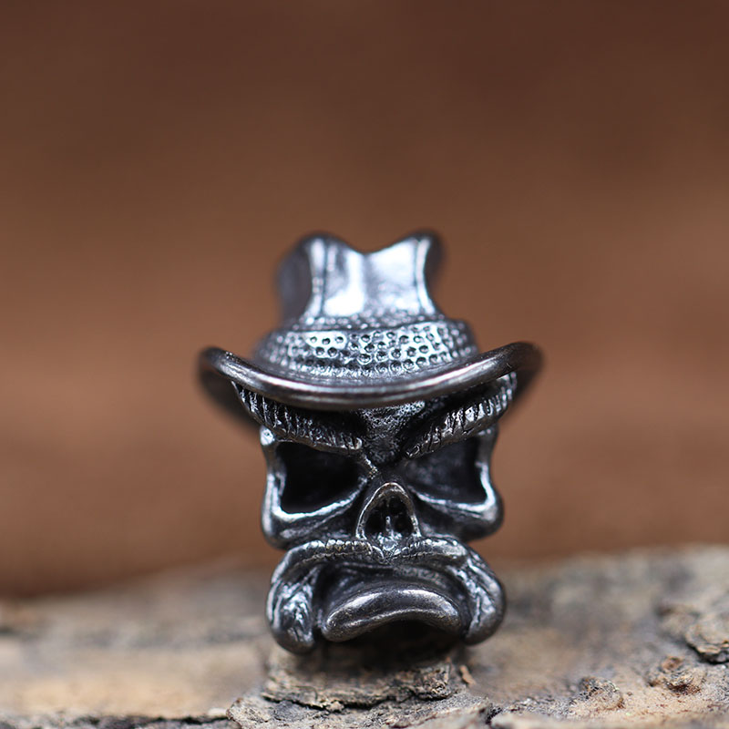 Cowboy Old Man Brass Knife Bead DIY Paracord Accessories Handmade Woven Lanyard Pendants EDC Outdoor Umbrella Rope Hangings Tool