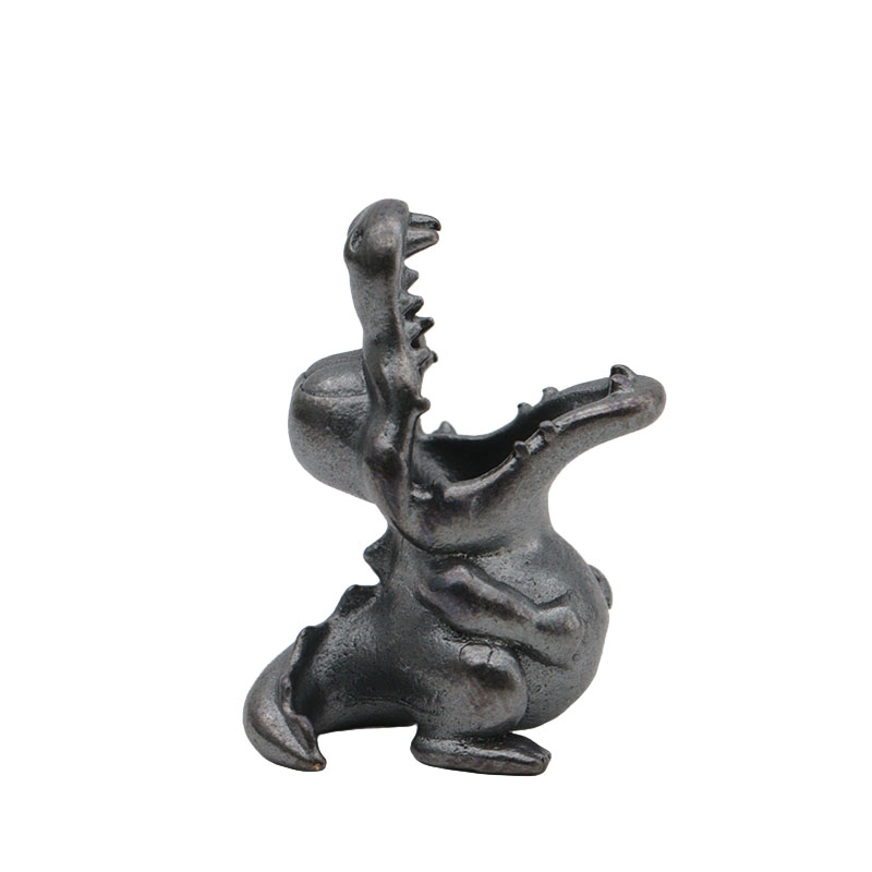 Cute Open-mouthed Dinosaur Brass Knife Beads Outdoor EDC DIY Paracord Bracelets Accessories Umbrella Rope Woven Lanyard Pendants