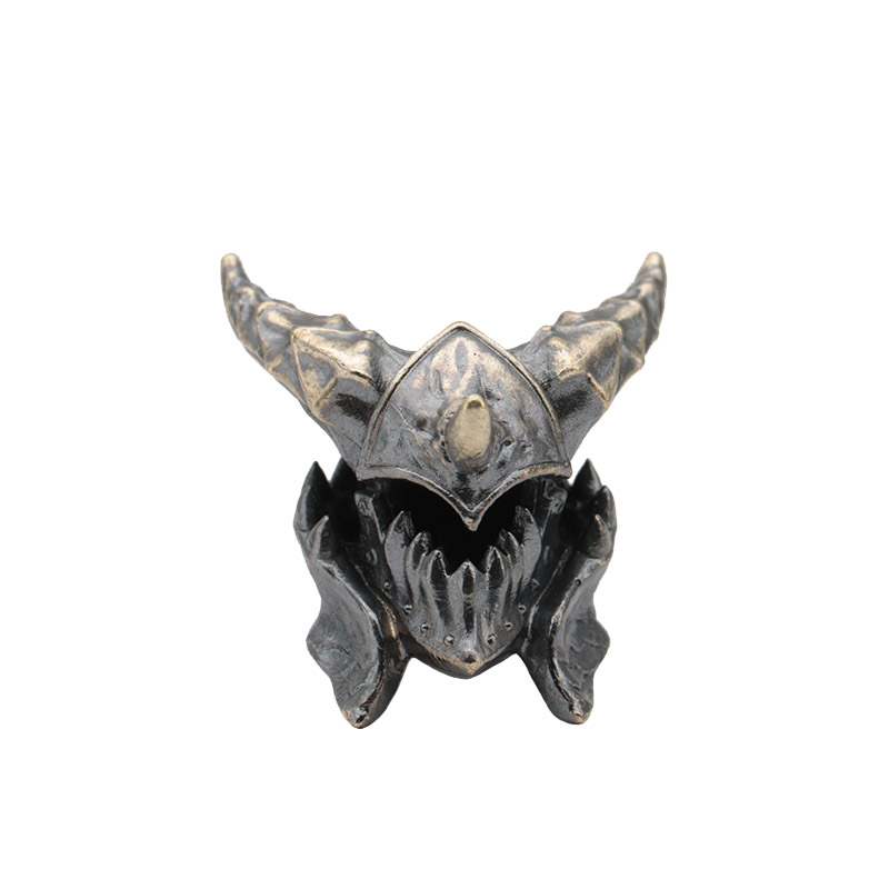 Death Helmet Brass Knife Beads EDC Outdoor DIY Paracord Accessories Woven Lanyard Pendant Jewelry Punk Survival Bracelets Charms