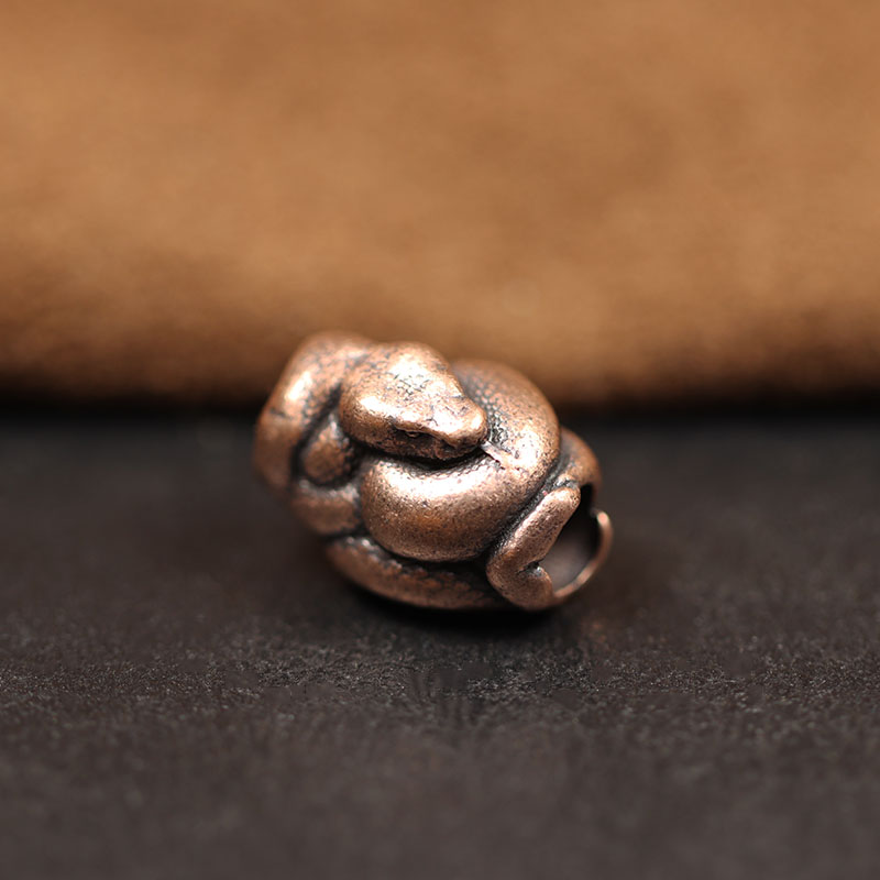 Python Snake Brass Knife Beads DIY EDC Outdoor Umbrella Rope Woven Lanyard Punk Paracord Bracelets Pendants Jewelry Accessories