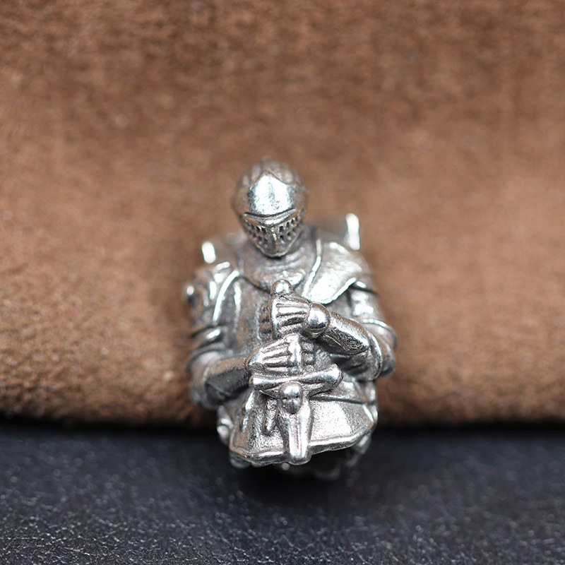 Vicissitudes Templar Knight Brass EDC Retro Paracord Knife Beads Crusader Armor Warrior DIY Umbrella Rope Woven Lanyard Pendants