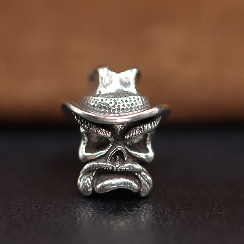 Cowboy Old Man Brass Knife Bead DIY Paracord Accessories Handmade Woven Lanyard Pendants EDC Outdoor Umbrella Rope Hangings Tool