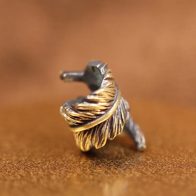 Plume Brass Knife Beads EDC Outdoor DIY Paracord Woven Bracelet Accessories Lanyard Pendants Umbrella Rope Flashlight Hangings