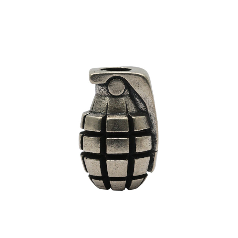 Grenade Shape Brass Knife Beads EDC DIY Paracord Woven Bracelets Lanyard Pendants Accessories Outdoor Tool Hangings Charms Gifts