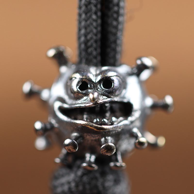 Cartoon Devil Models Black Brass Knife Bead DIY Paracord Charms Accessories EDC Outdoor Tool Woven Umbrella Rope Lanyard Pendant