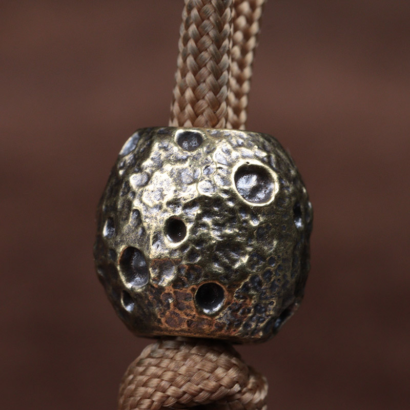 Moon Ball Shape Brass Knife Beads DIY Paracord Woven Lanyard Pendants Jewelry Accessories EDC Outdoor Survival Bracelet Hangings