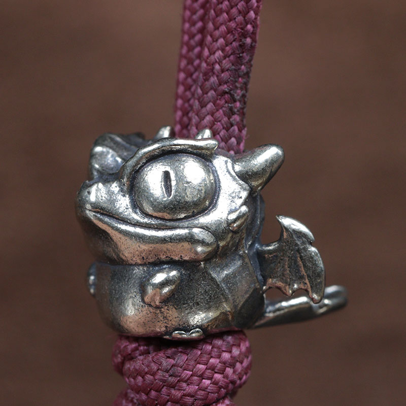 Cute Lizard Brass Knife Beads EDC Outdoor Paracord Handmade DIY Bracelets Accessories Umbrella Rope Woven Lanyard Pendants ﻿