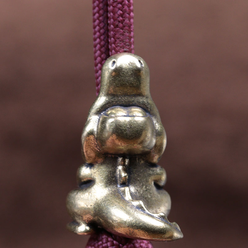 Cute Open-mouthed Dinosaur Brass Knife Beads Outdoor EDC DIY Paracord Bracelets Accessories Umbrella Rope Woven Lanyard Pendants