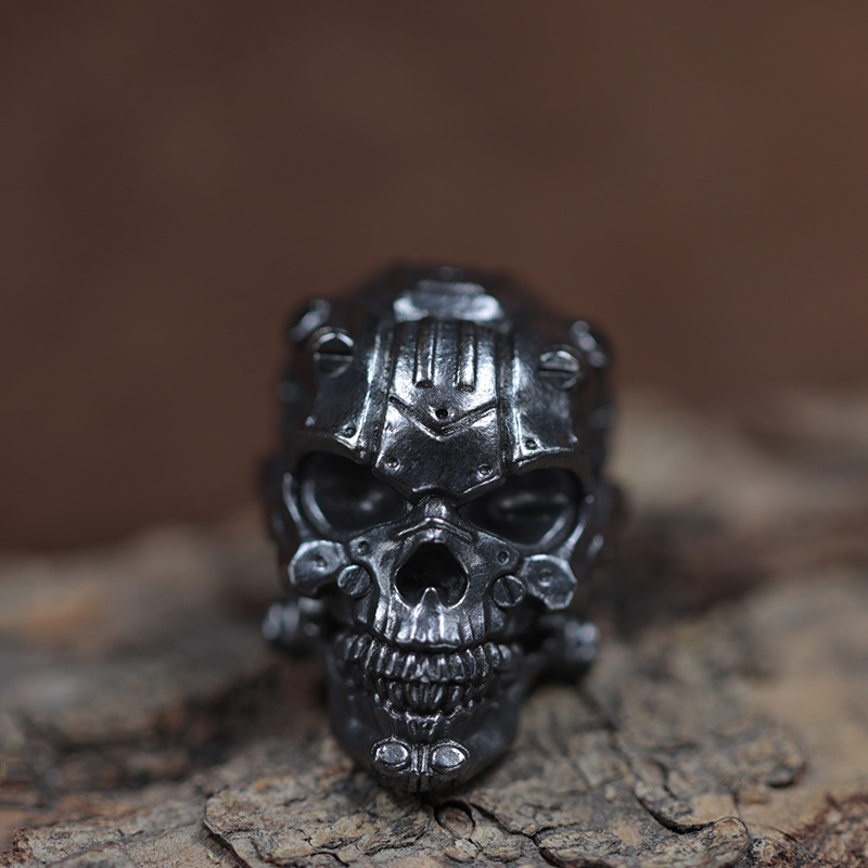 Mechanical Skull Head Brass Knife Beads EDC DIY Paracord Woven Bracelet Lanyard Pendant Accessories Outdoor Tool Hangings Charms