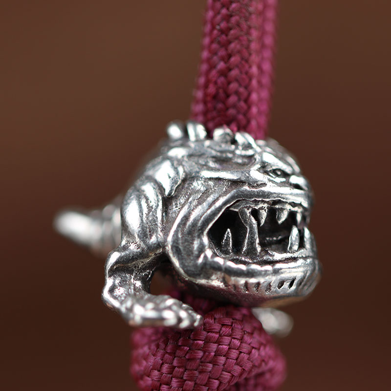 Cuspid Teeth Monster Brass Knife Beads EDC Outdoor DIY  Paracord Handmade Woven Lanyard Pendants Punk Retro Jewelry Accessories