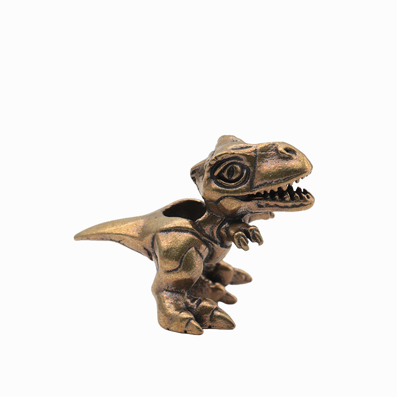 Tyrannosaurus Rex Brass Knife Bead Dinosaur EDC DIY Paracord Woven Lanyard Pendant Bracelets Charms Jewelry Hangings Accessories