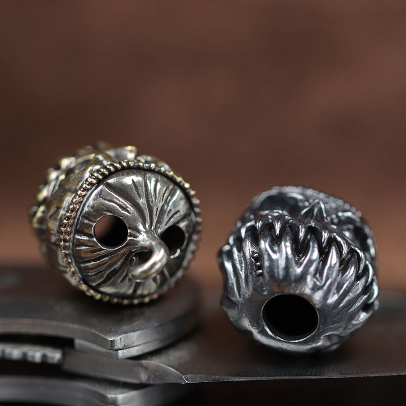 Halloween Pumpkin Skull Face Lantern EDC Brass Knife Beads DIY Woven Paracord Lanyard Pendants Outdoor Tool Hangings Accessories