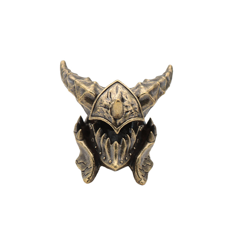 Death Helmet Brass Knife Beads EDC Outdoor DIY Paracord Accessories Woven Lanyard Pendant Jewelry Punk Survival Bracelets Charms