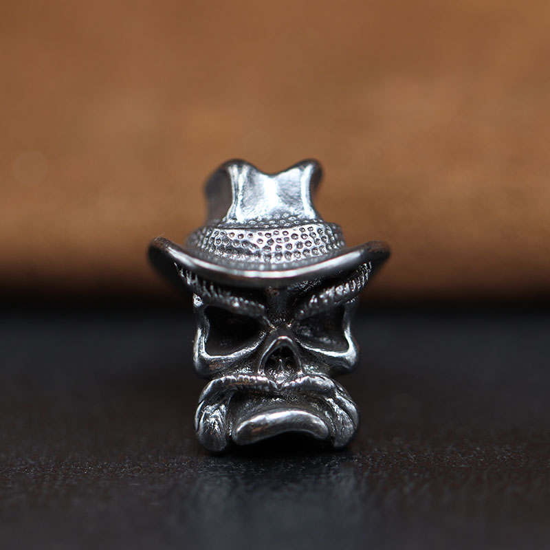 Cowboy Old Man Brass Knife Bead DIY Paracord Accessories Handmade Woven Lanyard Pendants EDC Outdoor Umbrella Rope Hangings Tool