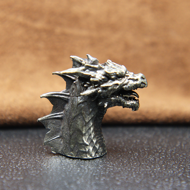 Beast European Dragon Head Brass Knife Pendants Jewelry Umbrella Rope Paracord Bead EDC DIY Keychain Lanyard Hanging Accessories