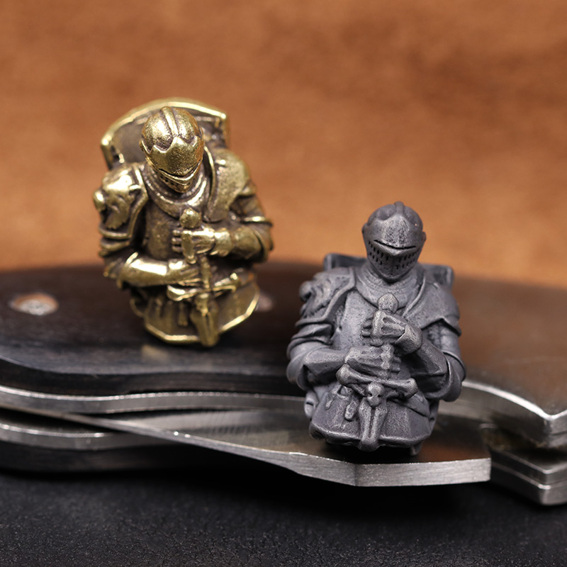 Vicissitudes Templar Knight Brass EDC Retro Paracord Knife Beads Crusader Armor Warrior DIY Umbrella Rope Woven Lanyard Pendants