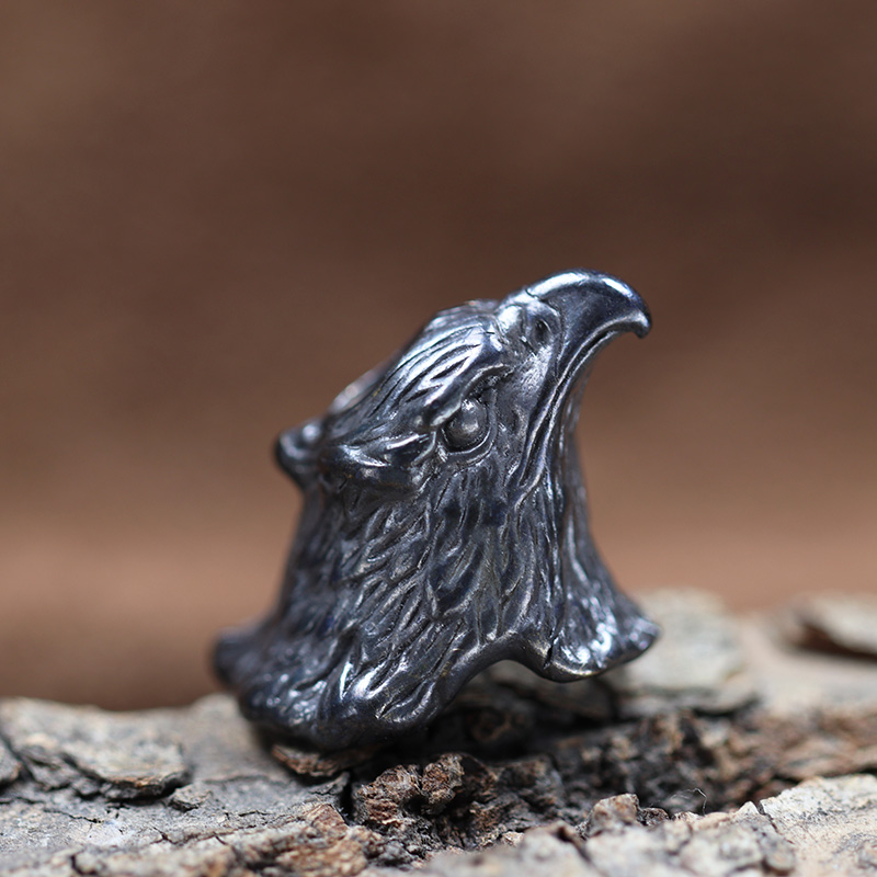 Animal Eagle Head Sculpture Brass Knife Bead EDC Outdoor DIY Paracord Handmade Woven Lanyard Pendant Accessories Bracelet Charms