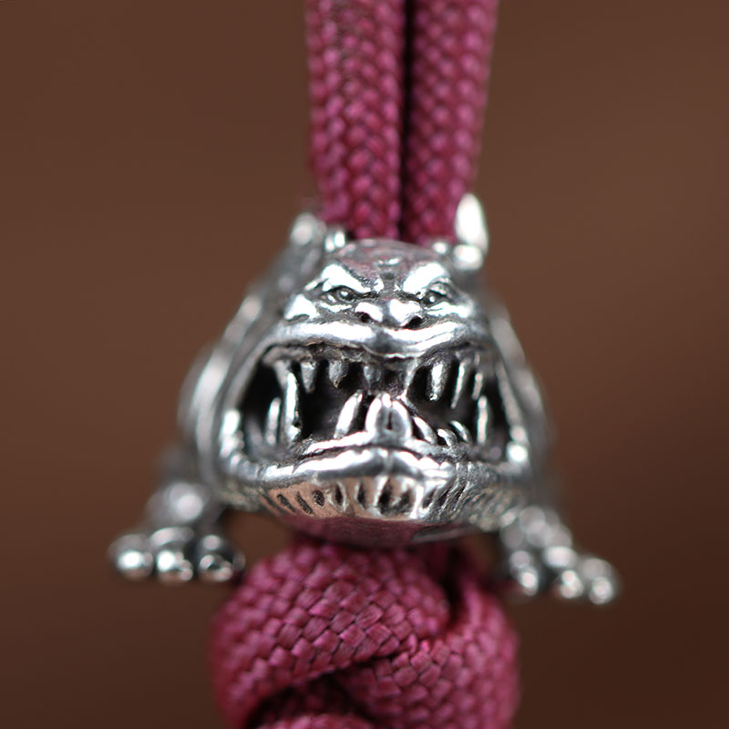 Cuspid Teeth Monster Brass Knife Beads EDC Outdoor DIY  Paracord Handmade Woven Lanyard Pendants Punk Retro Jewelry Accessories