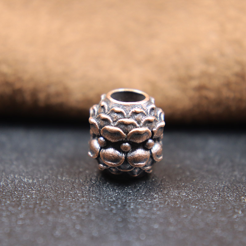 Retro Brass Lotus Petal Knife Bead EDC Outdoor Tool DIY Paracord Woven Lanyard Pendants Bracelets Spacer Beads Hangings Jewelry